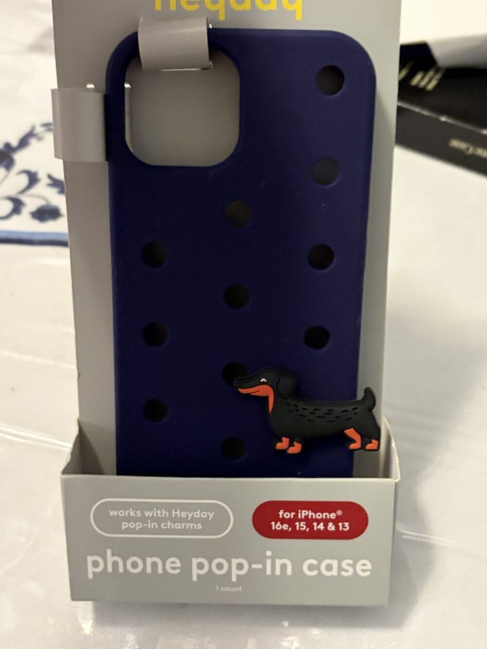 heyday Purple Silicone Phone Case for Iphone 15, 14 & 13 Dachshund Charms New